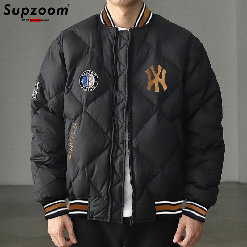 Supzoom 2022 New Arrival Hip Hop Men Coat Warm Baseball Down Jacket