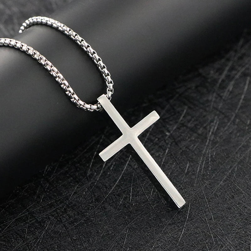 Stainless Steel Cross Gold Silver Color with chain