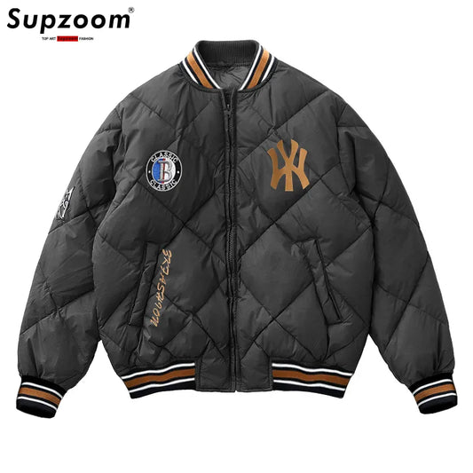 Supzoom 2022 New Arrival Hip Hop Men Coat Warm Baseball Down Jacket